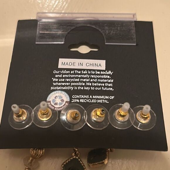 The Sak Gold Tone Fall Jewelry Set Burgundy Olive Green Bohemian Style Gift NWT - Picture 5 of 10